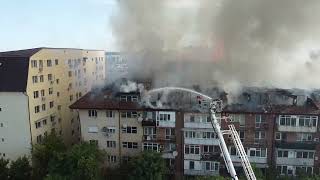 Incendiul din Craiova văzut din dronă [upl. by Brigitta]