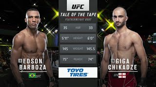 Edson Barboza vs Giga Chikadze UFC Vegas 35 FULL FIGHT CHAMPIONSHIP [upl. by Noitsirhc]