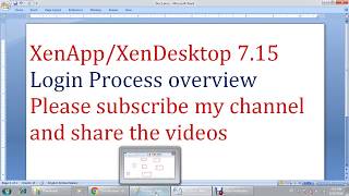 26XenDesktop 715 User Login Process [upl. by Kirtap488]