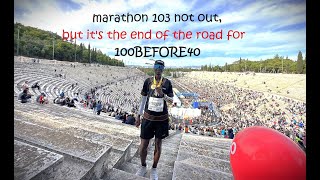 ATHENS MARATHON THE AUTHENTIC 2023  marathon 103 of 100BEFORE40 not out [upl. by Rednav]