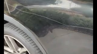 Easy Remove Keyed scratch mark from your car Deep scratch removal How to fix keyed car [upl. by Carlye]