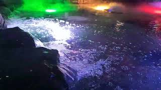 Canary wharf colourful water lights shortvideo shorts short [upl. by Dolora]