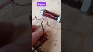 How the relay works electrical magnetdiyrelayproject eksperimen shorts [upl. by Etak495]