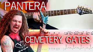 Pantera  Cementery Gates Guitar Lesson With TAB amp Score🎸 [upl. by Elitnahc]