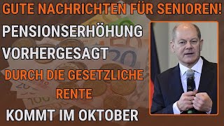 Rentensteigerung Große Erhöhung für Gesetzliche Rentenversicherung im Oktober 2024 [upl. by Segalman550]