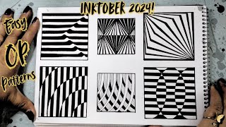 6 Easy and Beautiful OP Patterns Drawing Inktober 2024 Day 13 drawing inktober2024 inktober [upl. by Kauffman598]