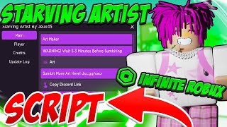 BEST Starving Artist Script Copy Art Robux AutoFarm GUI Pastebin 2023 [upl. by Pillihpnhoj]