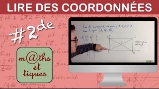 Lire les coordonnées dun point dans un repère  Seconde [upl. by Eidnyl524]