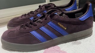 adidas gazelle indoor shadow maroon lucid blue [upl. by Seftton524]