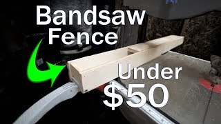 How To Build A Band Saw Fence On A Budget Under 50 USD 4k [upl. by Ahsienal]