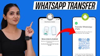 How to Transfer WhatsApp DataMessages From iPhone to Android In 2024 100 Free [upl. by Kettie]