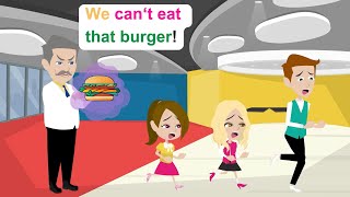 Ella cant eat Randy Burger  Simple English Story  Ella English [upl. by Ajnot]