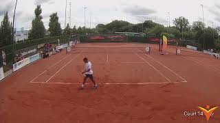 Slamstox College Tennis Showcase 2023  Jip Langerhuizen vs Ioannis Sakkas [upl. by Ensign460]