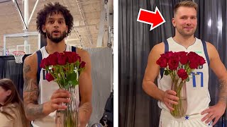 Luka gets TROLLED by Dereck Lively on media day💐😂 [upl. by Letsyrc]