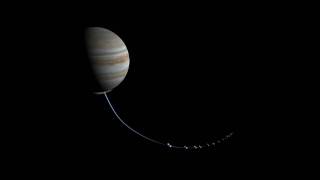 ShoemakerLevy 9 Hitting Jupiter with Orbit Trails Fragments View 720p [upl. by Gore]