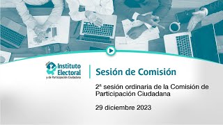 2ª sesión ordinaria de la Comisión de Participación Ciudadana 29 diciembre 2023 [upl. by Lachish]