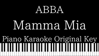 【Piano Karaoke Instrumental】Mamma Mia  ABBA【Original Key】 [upl. by Sinnod277]