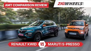 🚗 Maruti SPresso vs 🚗 Renault Kwid  AMT Comparison  ZigWheelscom [upl. by Jenelle870]