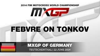 MXGP of Germany 2014  Febvre on Tonkov  Motocross [upl. by Niwdla215]