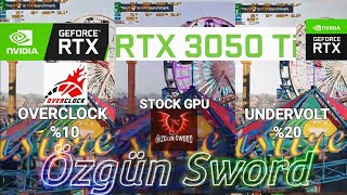 RTX 3050 Tİ OVERCLOCK VS STOCK VS UNDERVOLT  GTA 5 ULTRA  MAX FAN  LAPTOP [upl. by Calvin]