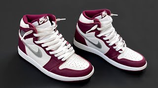 HOW TO LACE NIKE AIR JORDAN 1 HIGH LOOSELY THE BEST WAY [upl. by Enilorak]