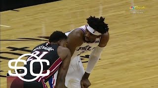 Beef between Joel Embiid and Hassan Whiteside goes from court to social media  SportsCenter  ESPN [upl. by Bonar856]