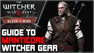 WITCHER 3 Manticore Armor Set GUIDE ► Diagrams Locations Crafting Stats Appearance [upl. by Cappello]