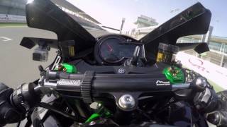 Kawasaki H2R onboard at Losail  Onboard  Motorcyclenewscom [upl. by Orazal]