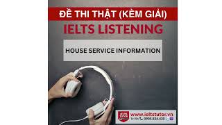 HOUSE SERVICE INFORMATION IELTS LISTENING Test 34 Section 1 IELTS Listening Recent Actual Test [upl. by Nettle797]