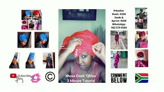 Xhosa Doek Qhiya 3 Minute Tutorial [upl. by Dola841]