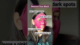 Beetroot Sheet Mask for glowing skin 🌟 youtubeshorts skincare shorts 2024 [upl. by Nelleeus]