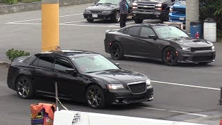 2018 Hellcat vs Chrysler SRT  drag race [upl. by Kassab]