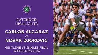 Carlos Alcaraz vs Novak Djokovic Extended Highlights  Wimbledon 2023 Final [upl. by Hadnama]