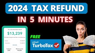 How To Calculate 2024 TAX REFUND in 5 Minutes Using TURBOTAX  Estimate Tax Return taxrefund [upl. by Idas]