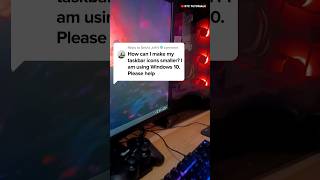 How to make the Taskbar icons smaller pctips windows10 [upl. by Alatea261]