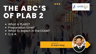 The ABC’s of PLAB 2  BY Dr Ankur  Aspire PLAB2 Academy [upl. by Malti]