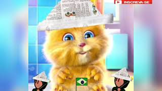 Marcha Soldado🇧🇷 Música Infantil com Talking Ginger  Gatinho canta Marcha Soldado cabeça de Papel [upl. by Ainnet]