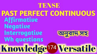 PAST PERFECT CONTINUOUS TENSE [upl. by Leuqcar466]