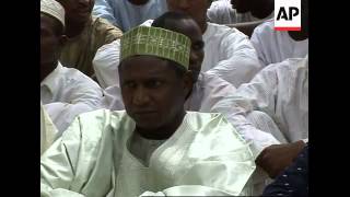 Obasanjo nominee Yaradua at Friday prayers [upl. by Enajiram]