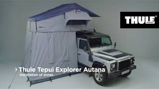 Rooftop Tents – Thule Tepui Explorer Autana – Installation of annex  North America [upl. by Kwarteng]