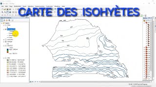 🔴 ArcGis  Réaliser la Carte des Isohyètes des Précipitations Moyennes Annuelles dans ArcMap [upl. by Sidnak]