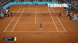 TIEBREAK  Andrey Rublev Vs Felix AugerAliassime I Madrid Masters I Expert Difficulty PS5 [upl. by Euphemia]