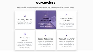 How To Create Responsive Services Section Using HTML and CSS [upl. by Durante]