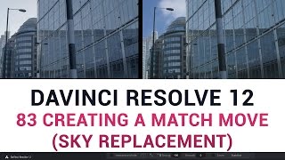 DaVinci Resolve 12  83 Creating a Match Move Sky Replacement [upl. by Japheth]