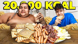 Spróbowałem diety NAJGRUBSZEGO CZŁOWIEKA NA ŚWIECIE 20000 kcal [upl. by Zsamot366]