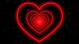 Heart Tunnel Video❤️Red Neon Lights Heart Motion Background Heart Tunnel Background Video 4Hours [upl. by Niad962]