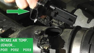 Intake Air Temperature Sensor P0111  P0112  P0113  How to Test and Replace [upl. by Myrlene148]