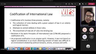 international law lecture  codification of IL 01 feb 2022 [upl. by Datnow358]