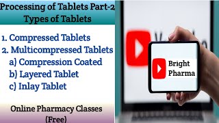 Classification  Types of Tablets in Hindi  Bright Pharma [upl. by Ernest]