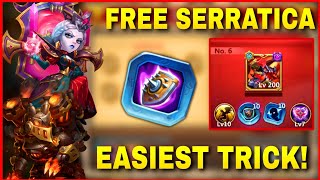 FREE SERRATICA OMG 😱🙀  Epic Battle Serratica  Easiest Key To Win Serratica epic battle castleclash [upl. by Naujik386]